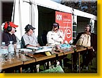 Kerry O'Keefe and Mark being interviewed ABC Grandstand Radio 2005.JPG